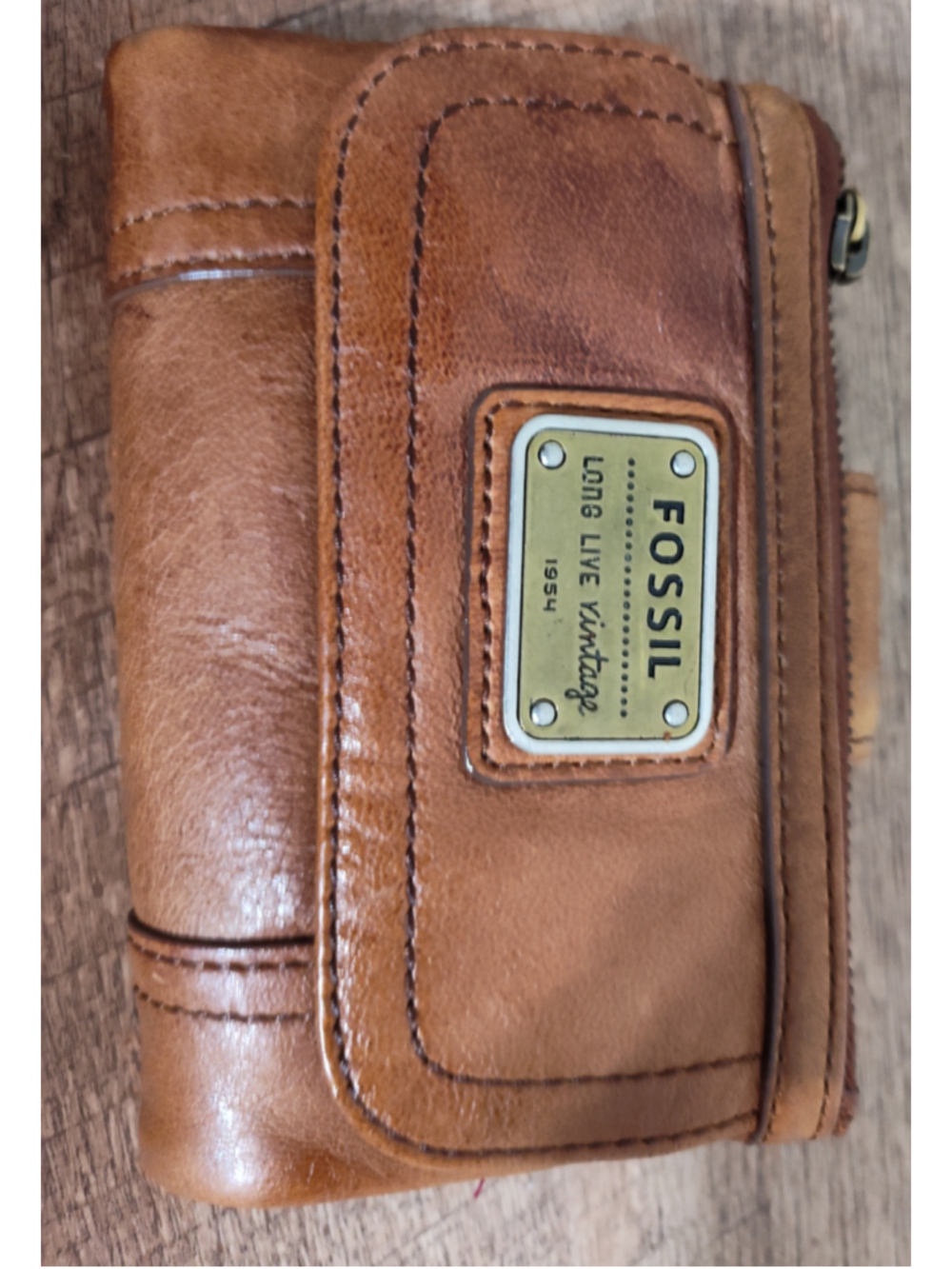 Women's Fossil Leather Wallet One Size Brown